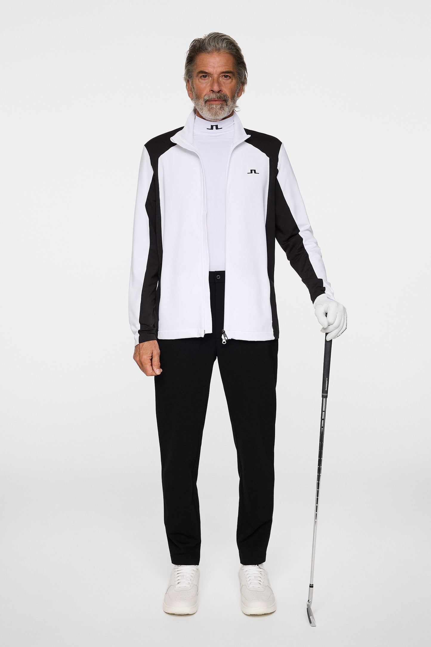 Banks Zip Mid Layer in White by J.Lindeberg