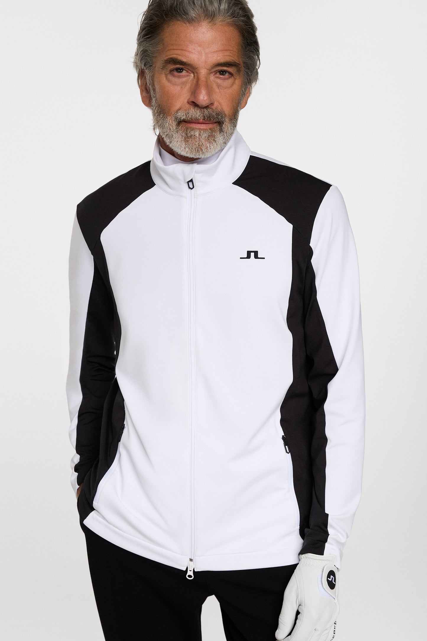 Banks Zip Mid Layer in White by J.Lindeberg