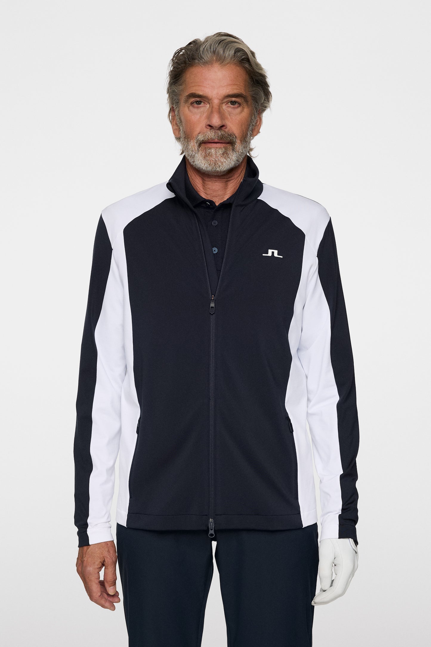 Banks Zip Mid Layer in JL Navy by J.Lindeberg