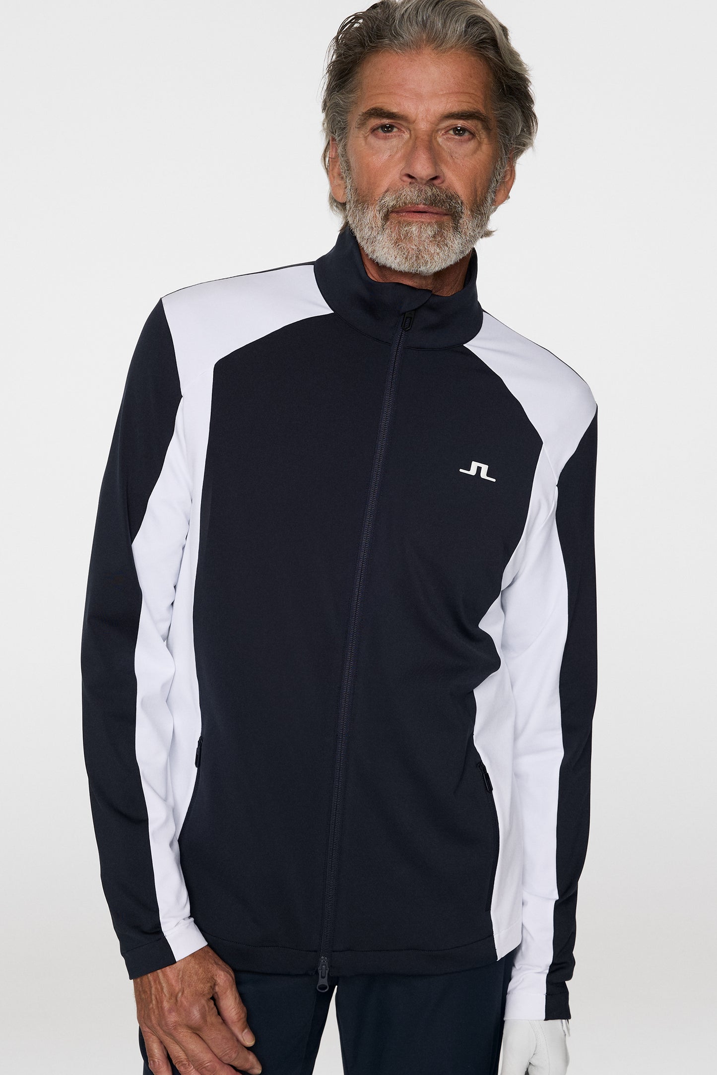 Banks Zip Mid Layer in JL Navy by J.Lindeberg