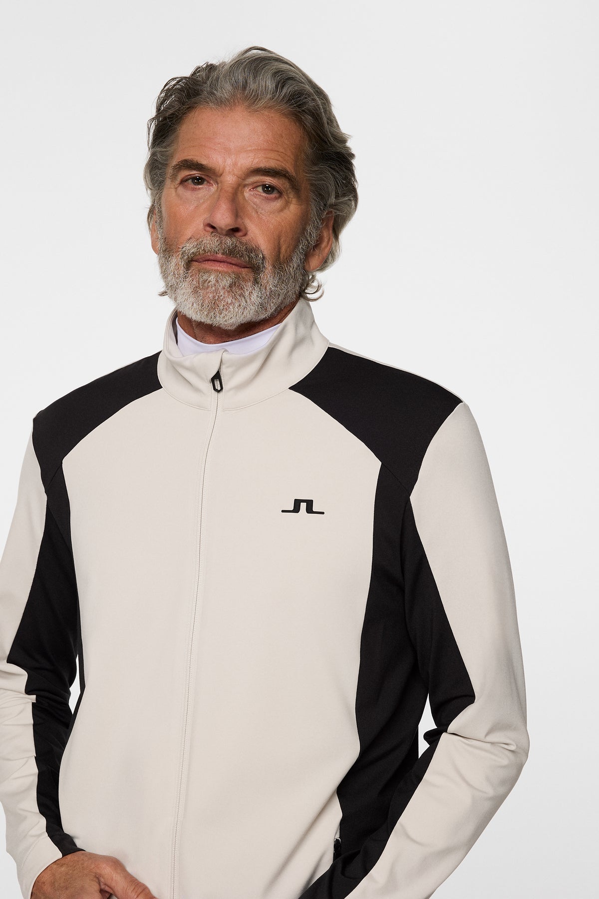 Banks Zip Mid Layer in Moonbeam by J.Lindeberg