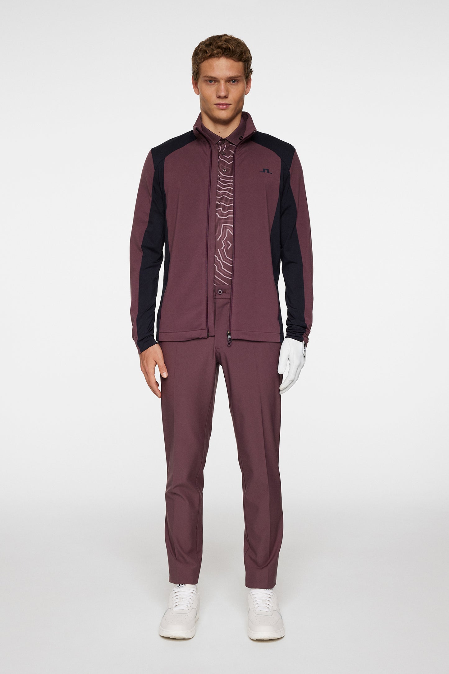 Banks Zip Mid Layer in Huckleberry by J.Lindeberg