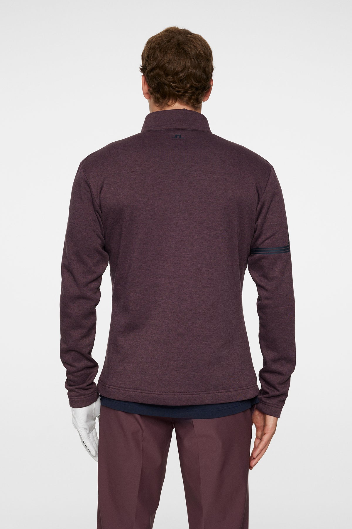 Heath Strike Mid Layer in Huckleberry melange by J.Lindeberg