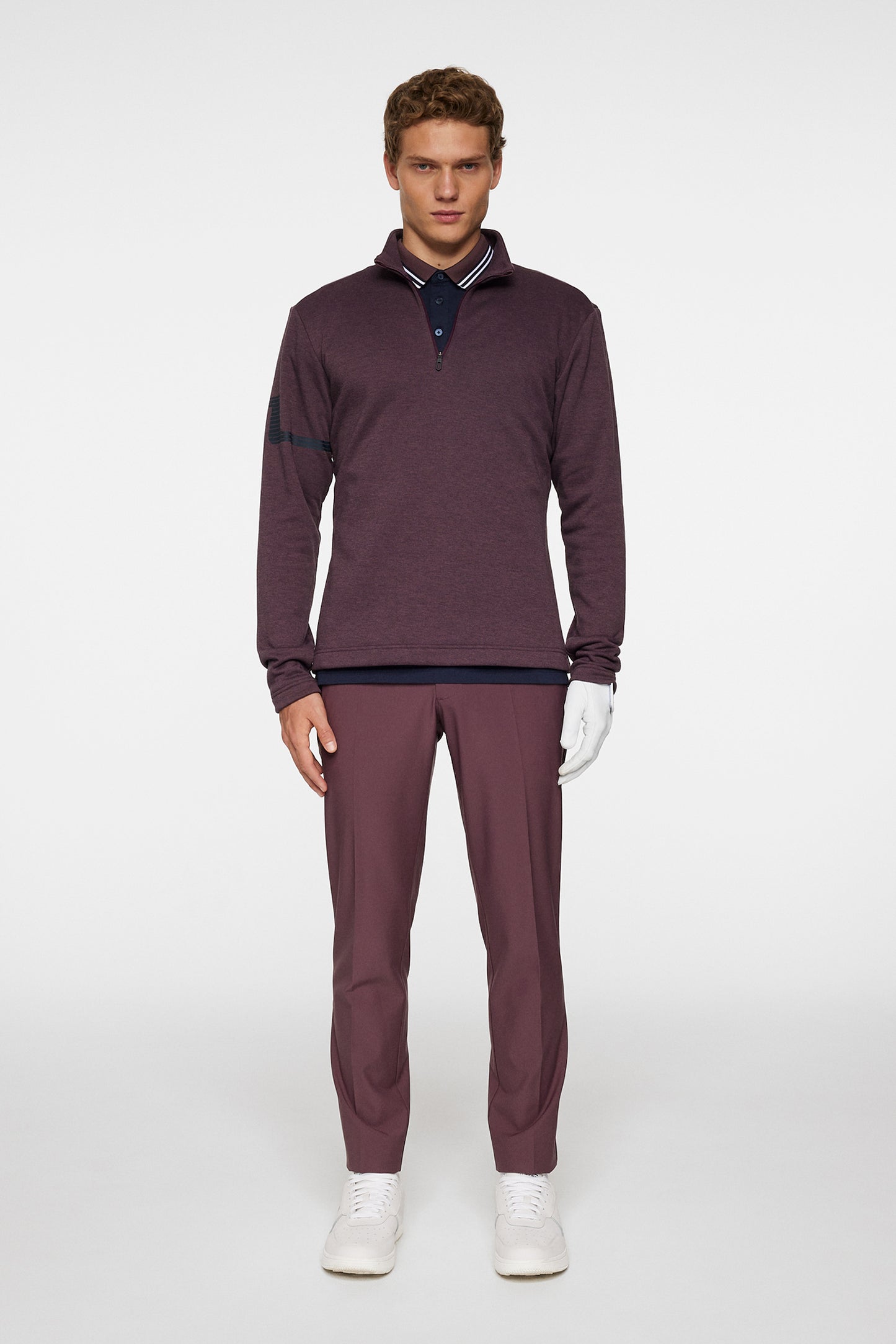 Heath Strike Mid Layer in Huckleberry melange by J.Lindeberg