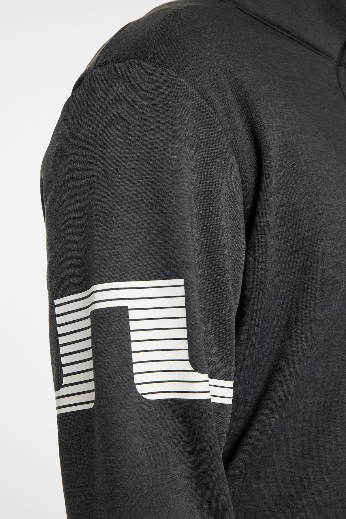 Heath Strike Mid Layer in Asphalt and Black Melange by J.Lindeberg