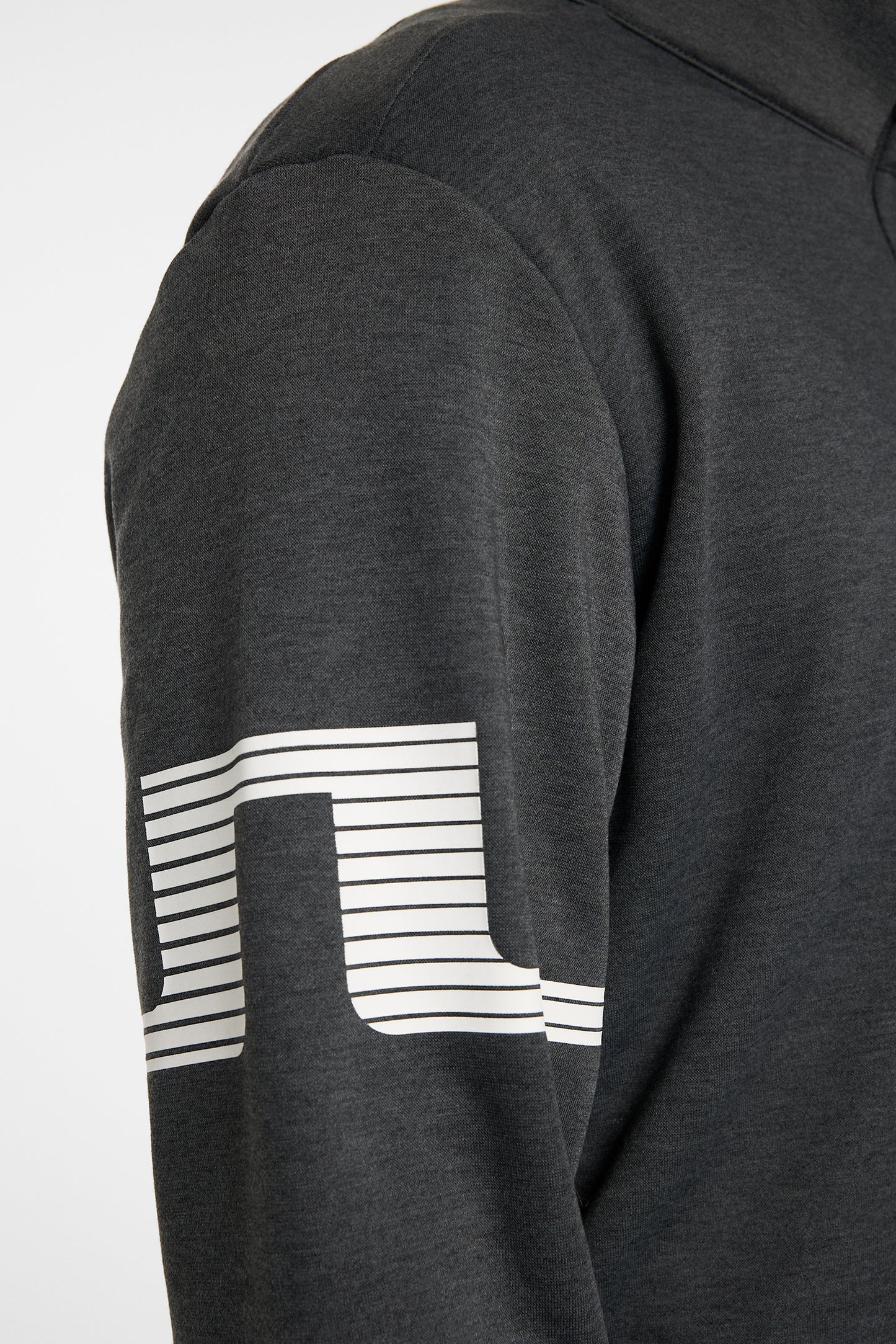 Heath Strike Mid Layer in Asphalt and Black Melange by J.Lindeberg