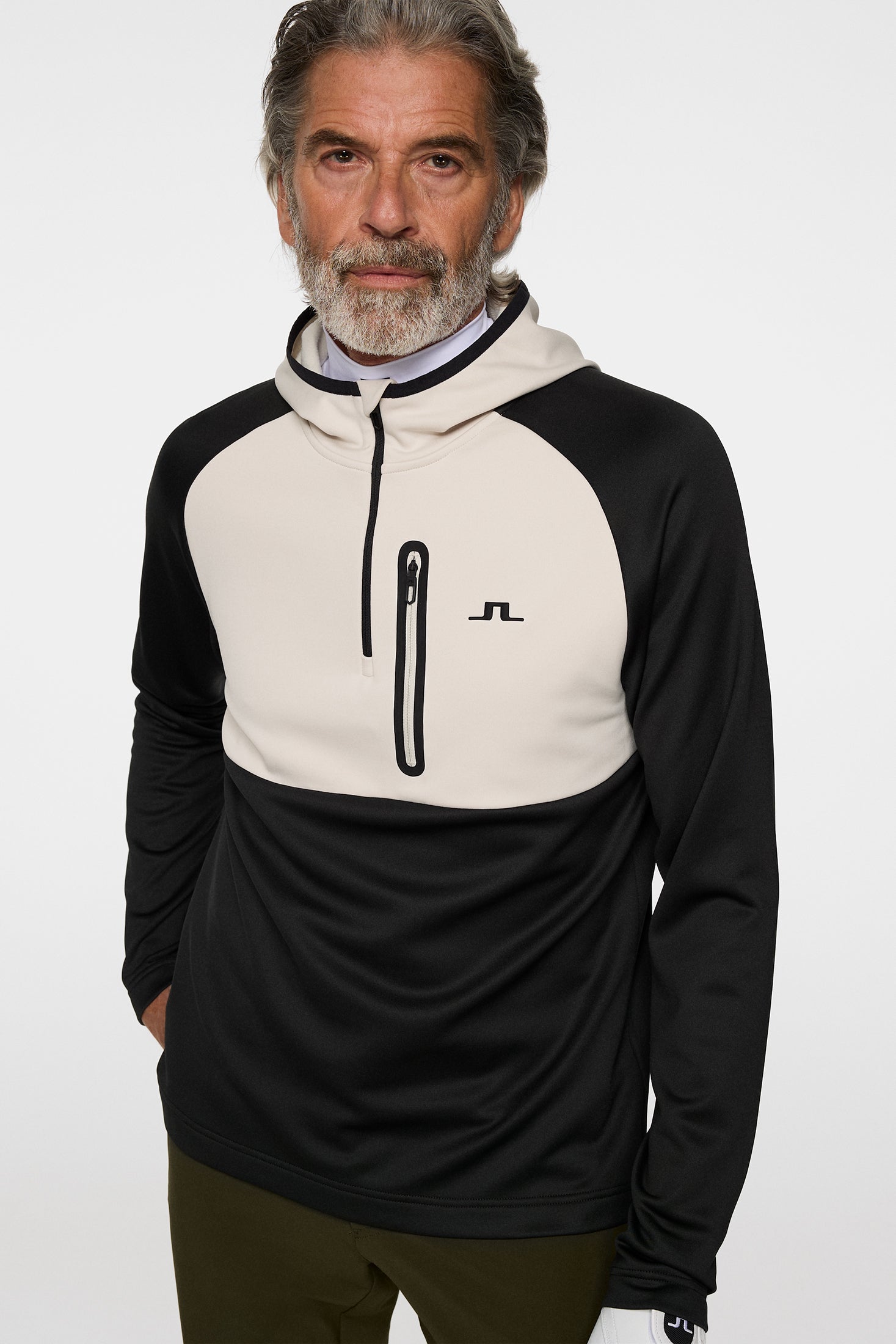 美品！　J.LINDEBERG 裏起毛 ジップアップジャケット　M Adam Quarter Zip Hood / Black – J.LINDEBERG