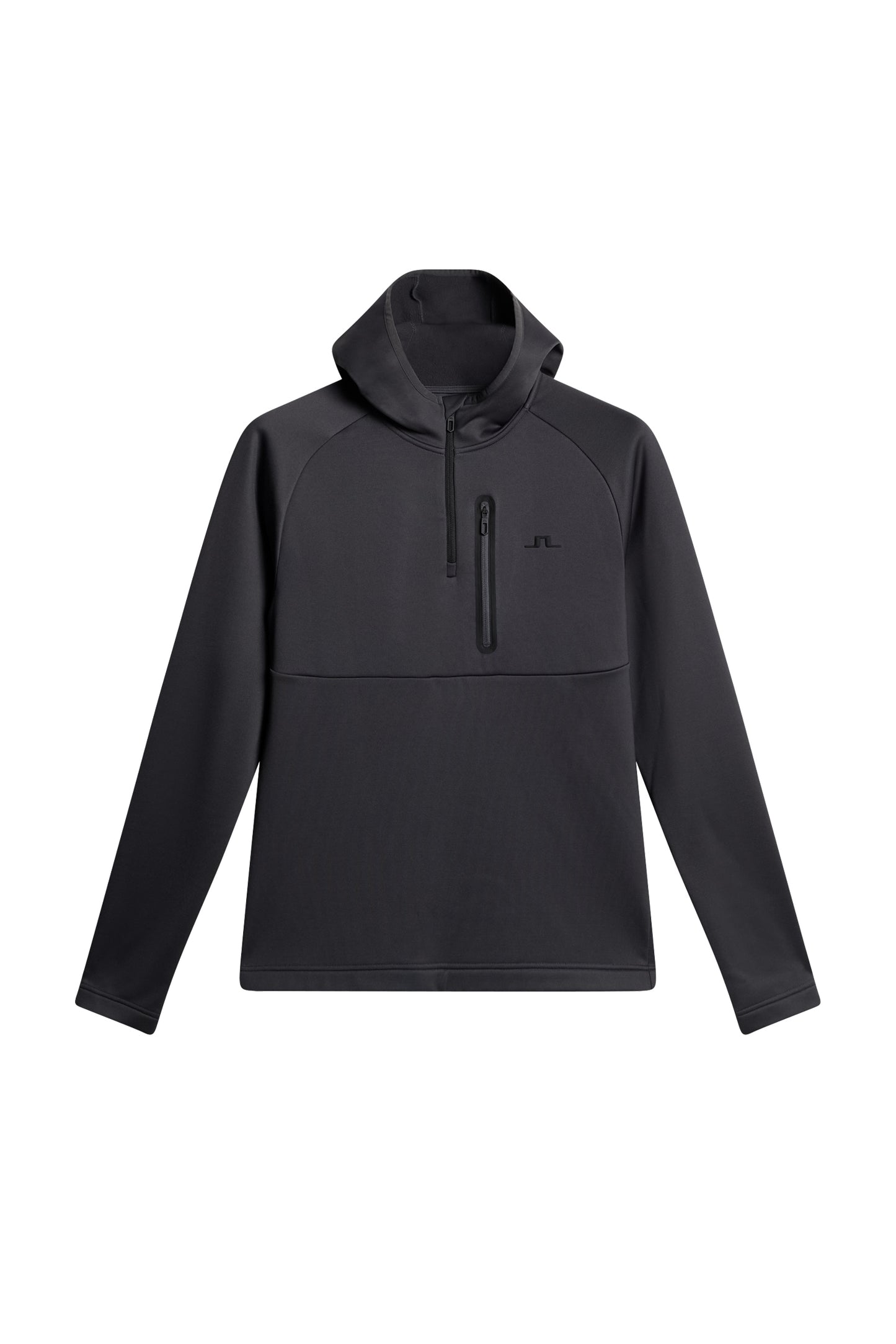 Adam Quarter Zip Hood in Asphalt by J.Lindeberg