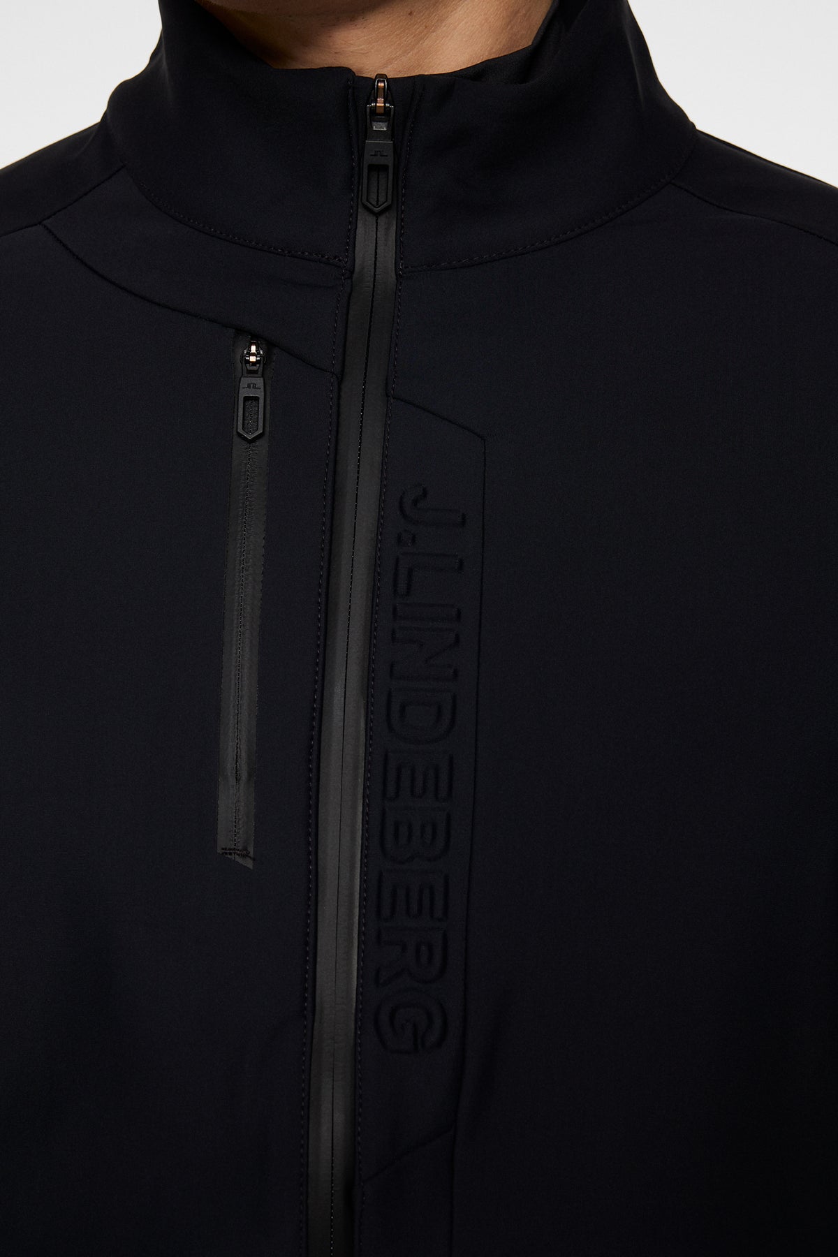Tayler Zip Mid Layer in Black by J.Lindeberg