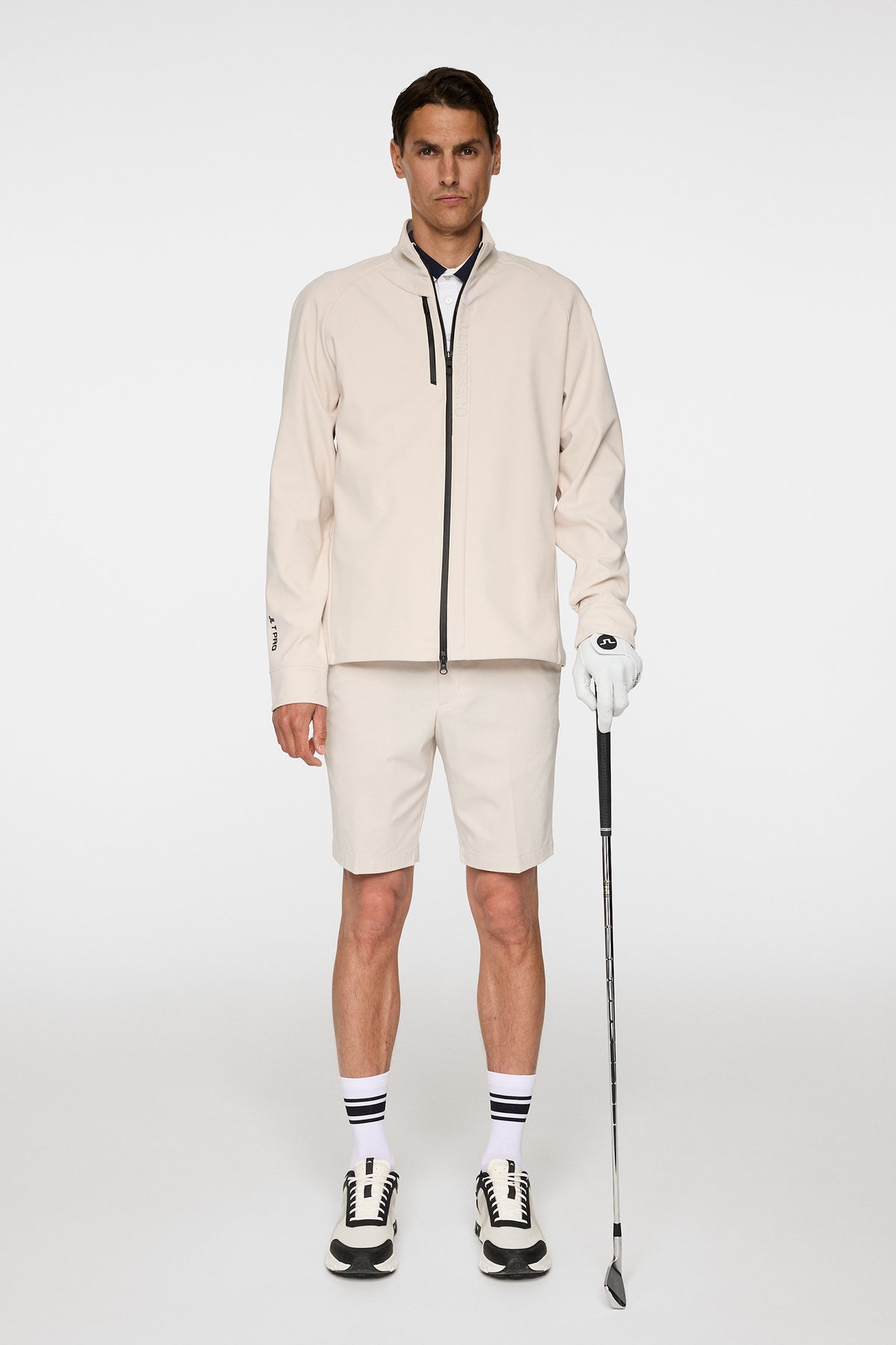 Tayler Zip Mid Layer in Moonbeam by J.Lindeberg