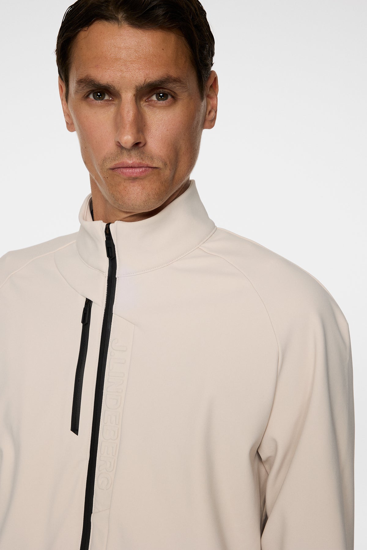 Tayler Zip Mid Layer in Moonbeam by J.Lindeberg