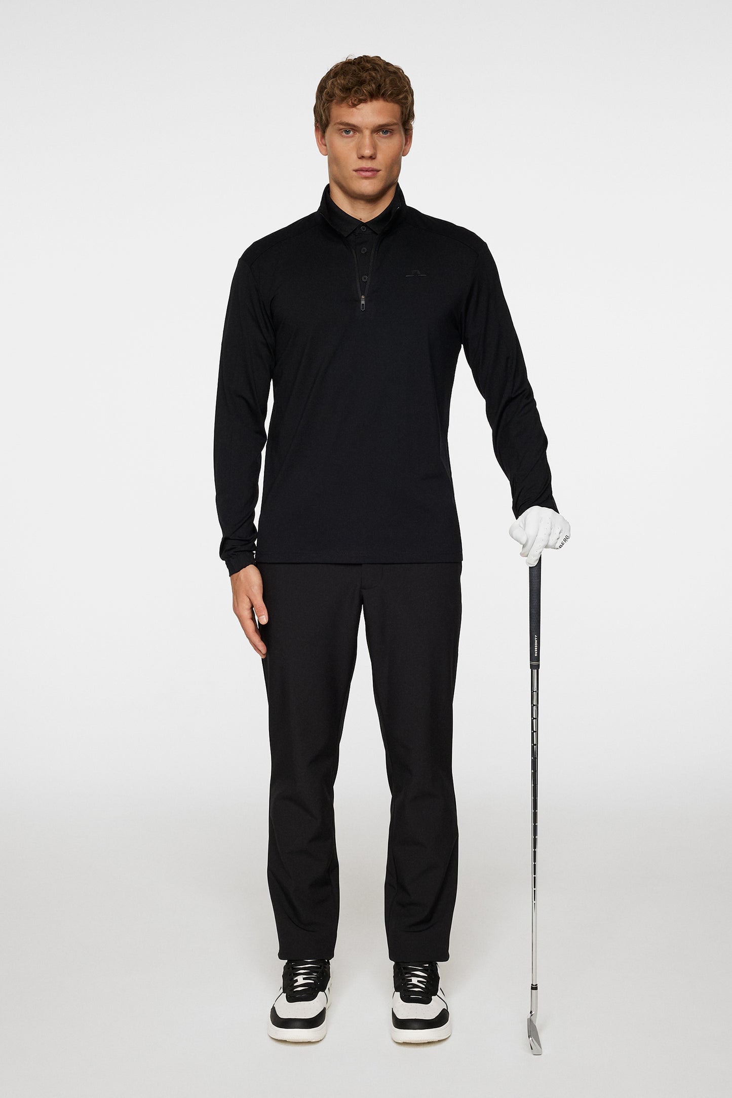 Olof Tech Mid Layer in Black by J.Lindeberg