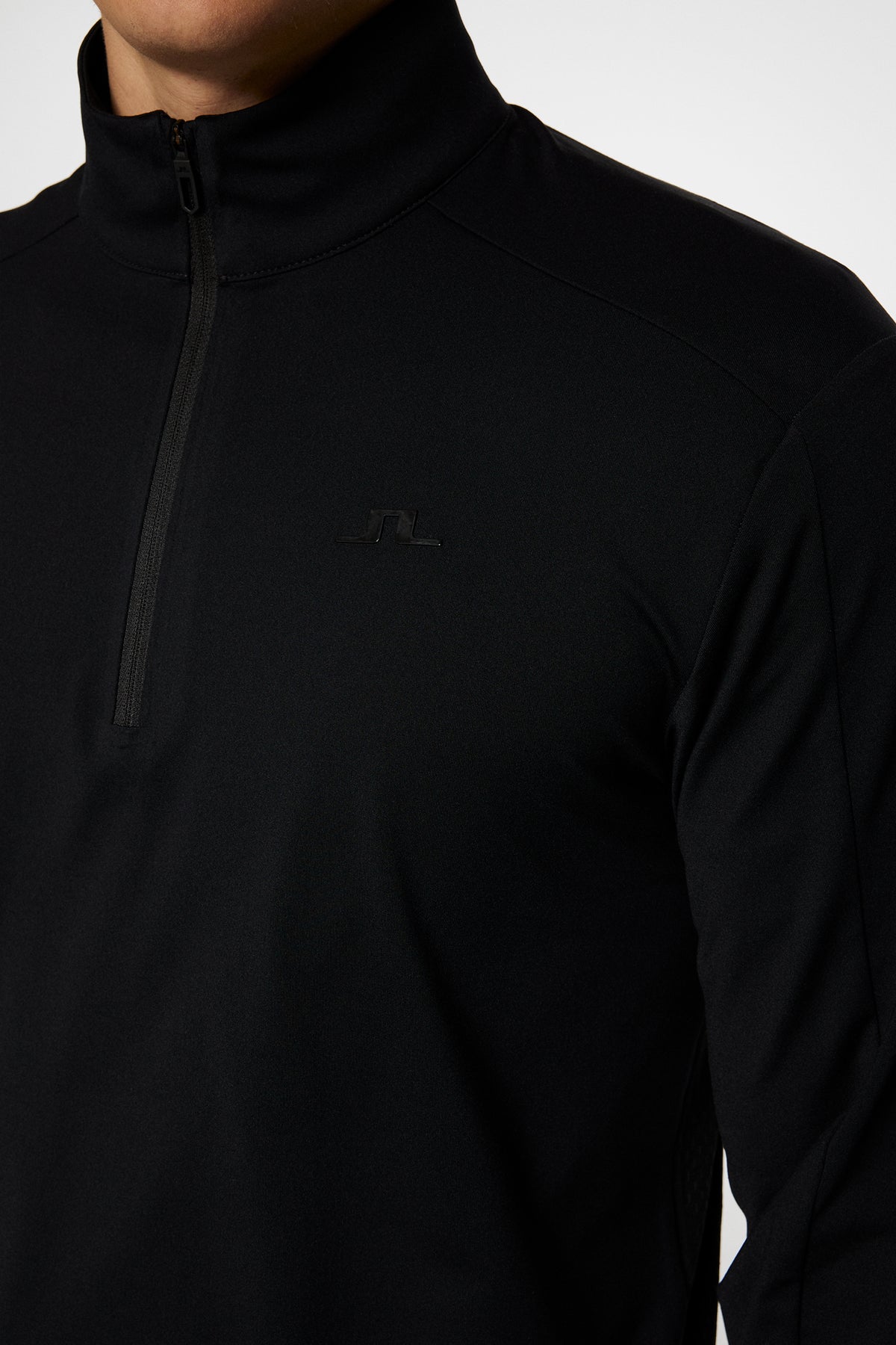 Olof Tech Mid Layer in Black by J.Lindeberg