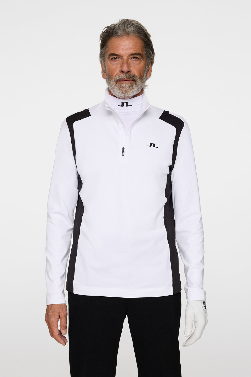 Lukas Quarter Zip Mid Layer / White