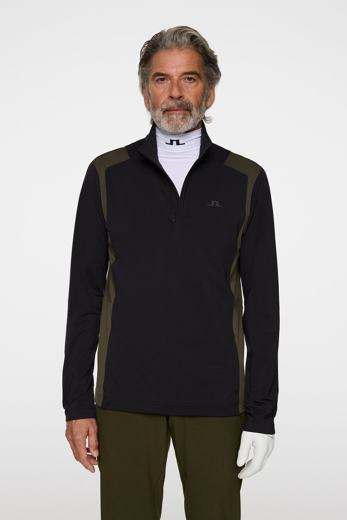 Lukas Quarter Zip Mid Layer in Black by J.Lindeberg