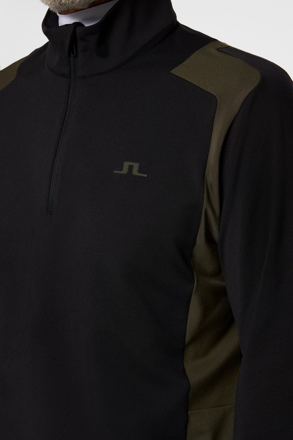 Lukas Quarter Zip Mid Layer in Black by J.Lindeberg
