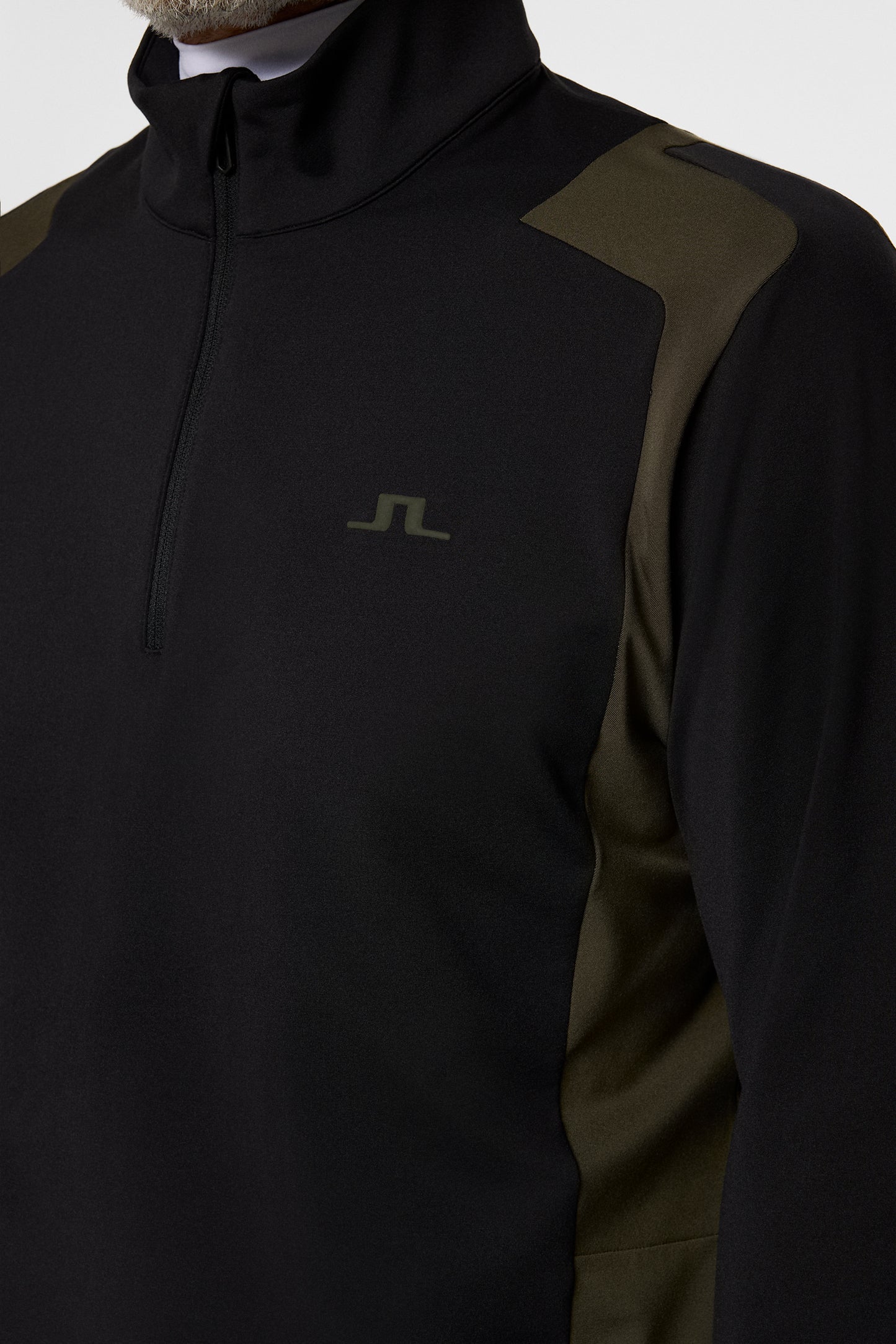 Lukas Quarter Zip Mid Layer in Black by J.Lindeberg