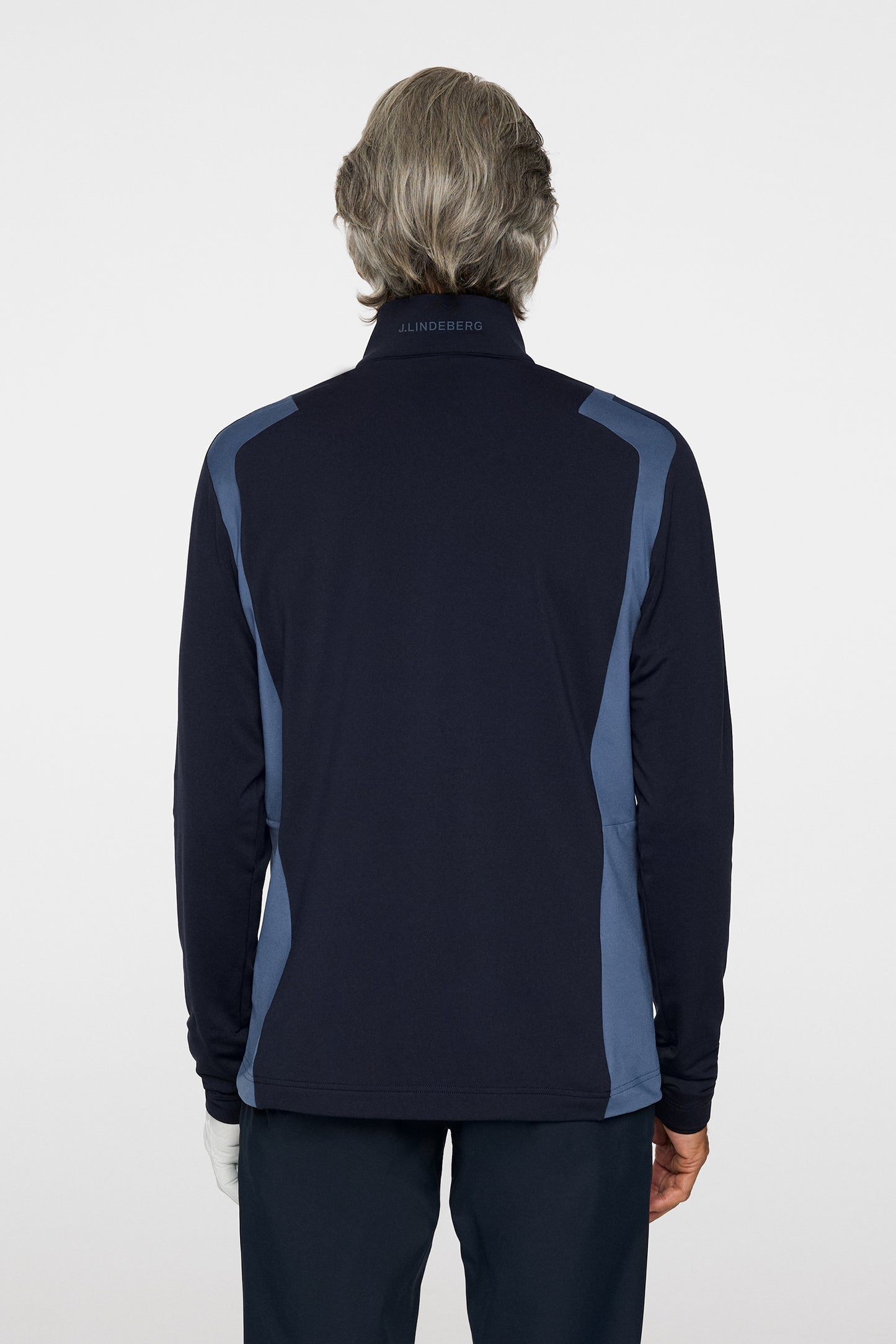 Lukas Quarter Zip Mid Layer in Vintage Indigo by J.Lindeberg