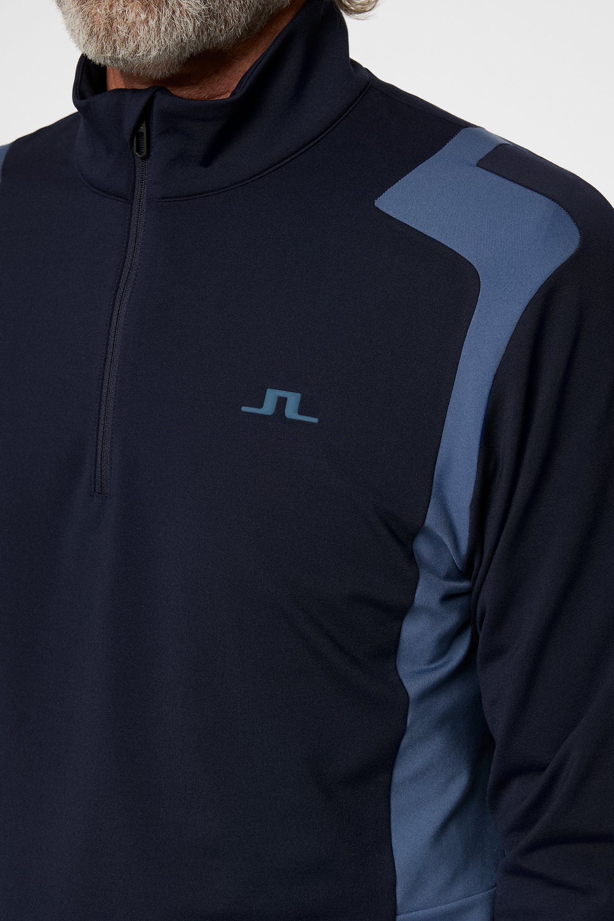 Lukas Quarter Zip Mid Layer in Vintage Indigo by J.Lindeberg