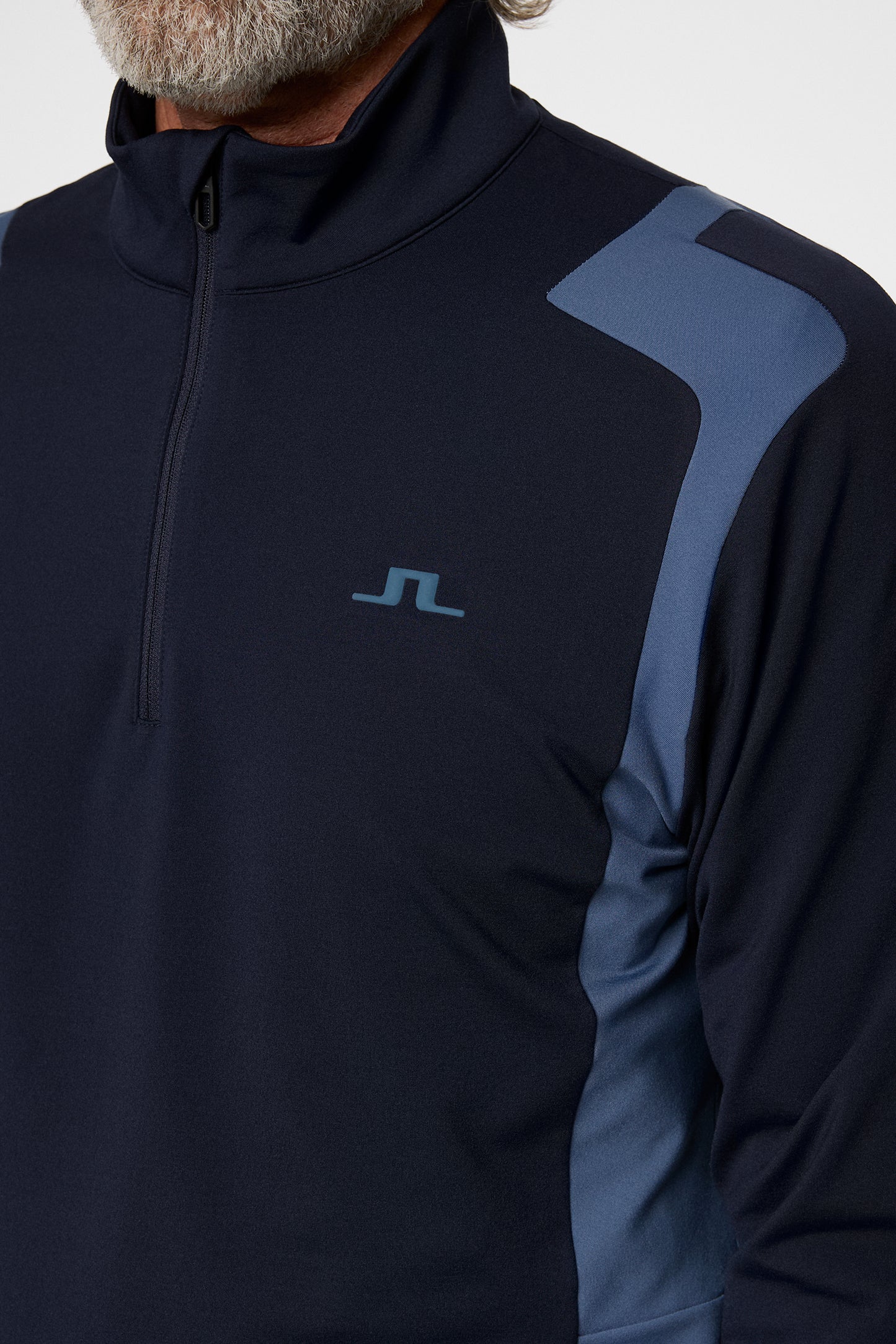 Lukas Quarter Zip Mid Layer in Vintage Indigo by J.Lindeberg