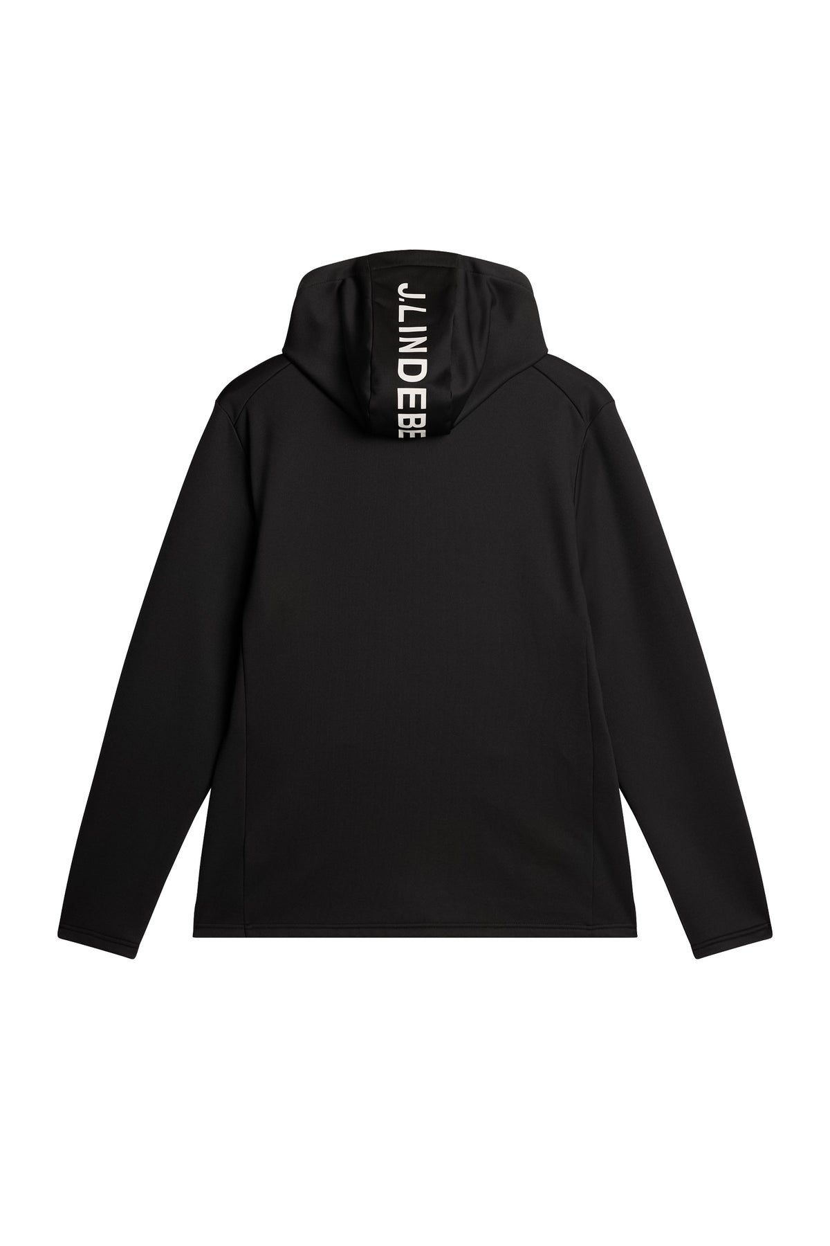 Aerial Full Zip Hood in Black by J.Lindeberg