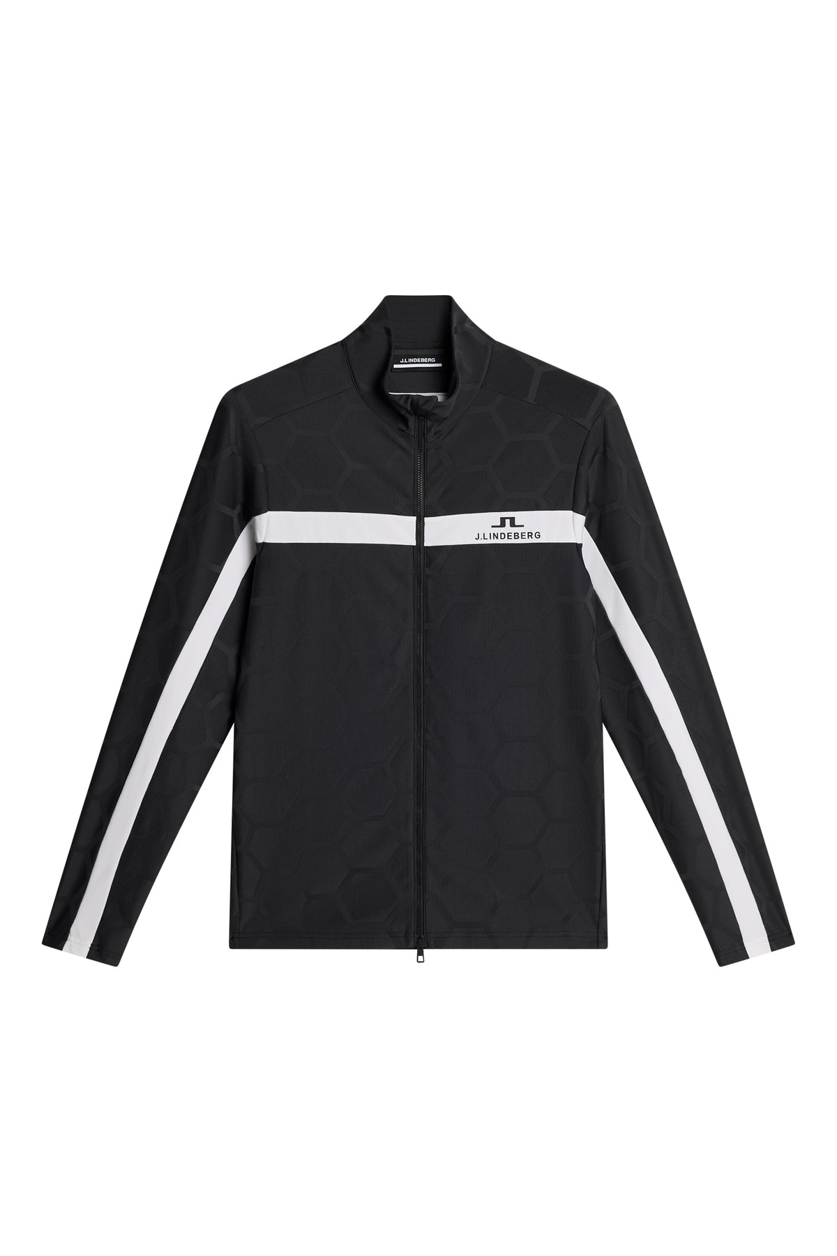 Jarvis Jacquard Tour Mid Layer in The Open Black by J.Lindeberg