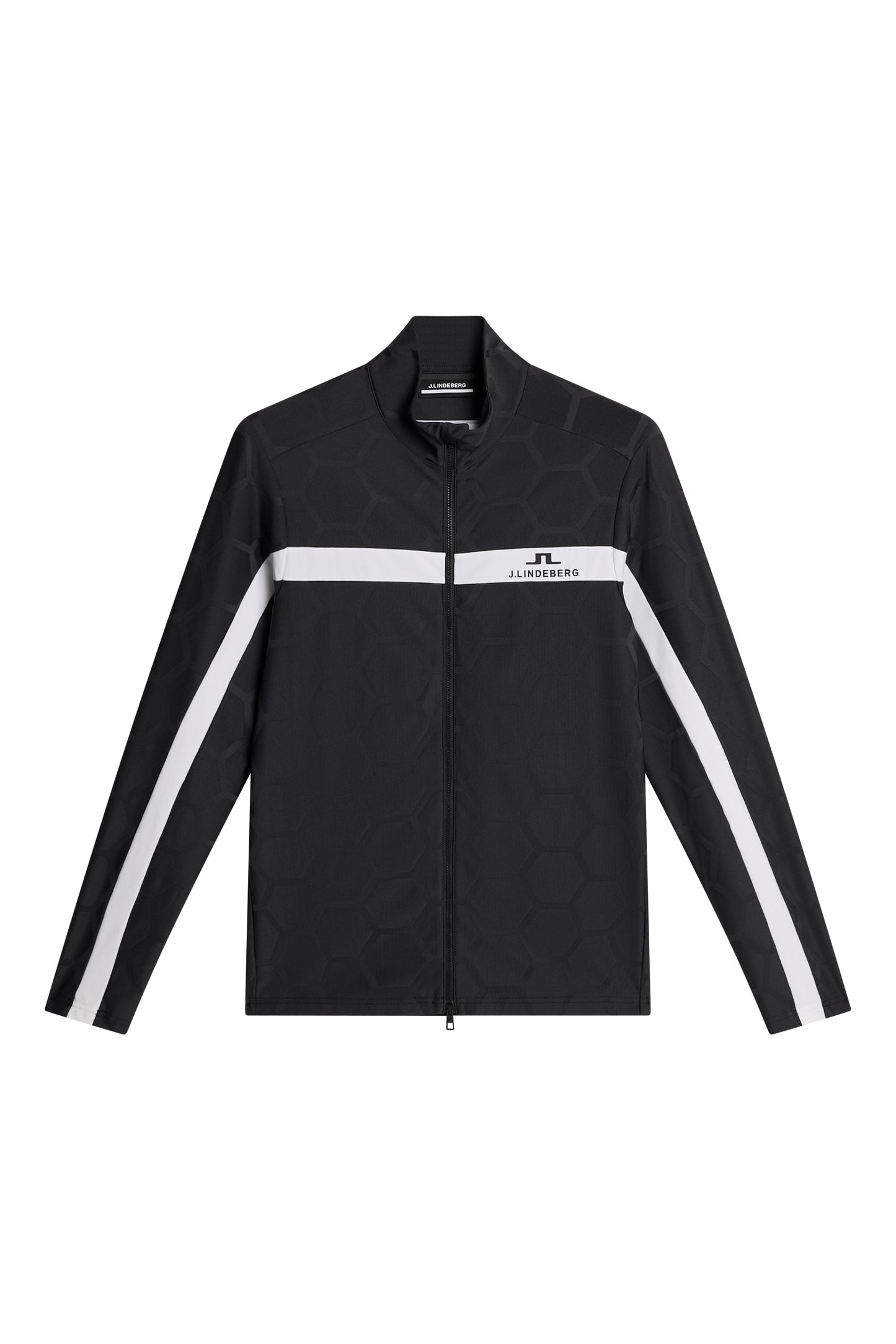 Jarvis Jacquard Tour Mid Layer in The Open Black by J.Lindeberg