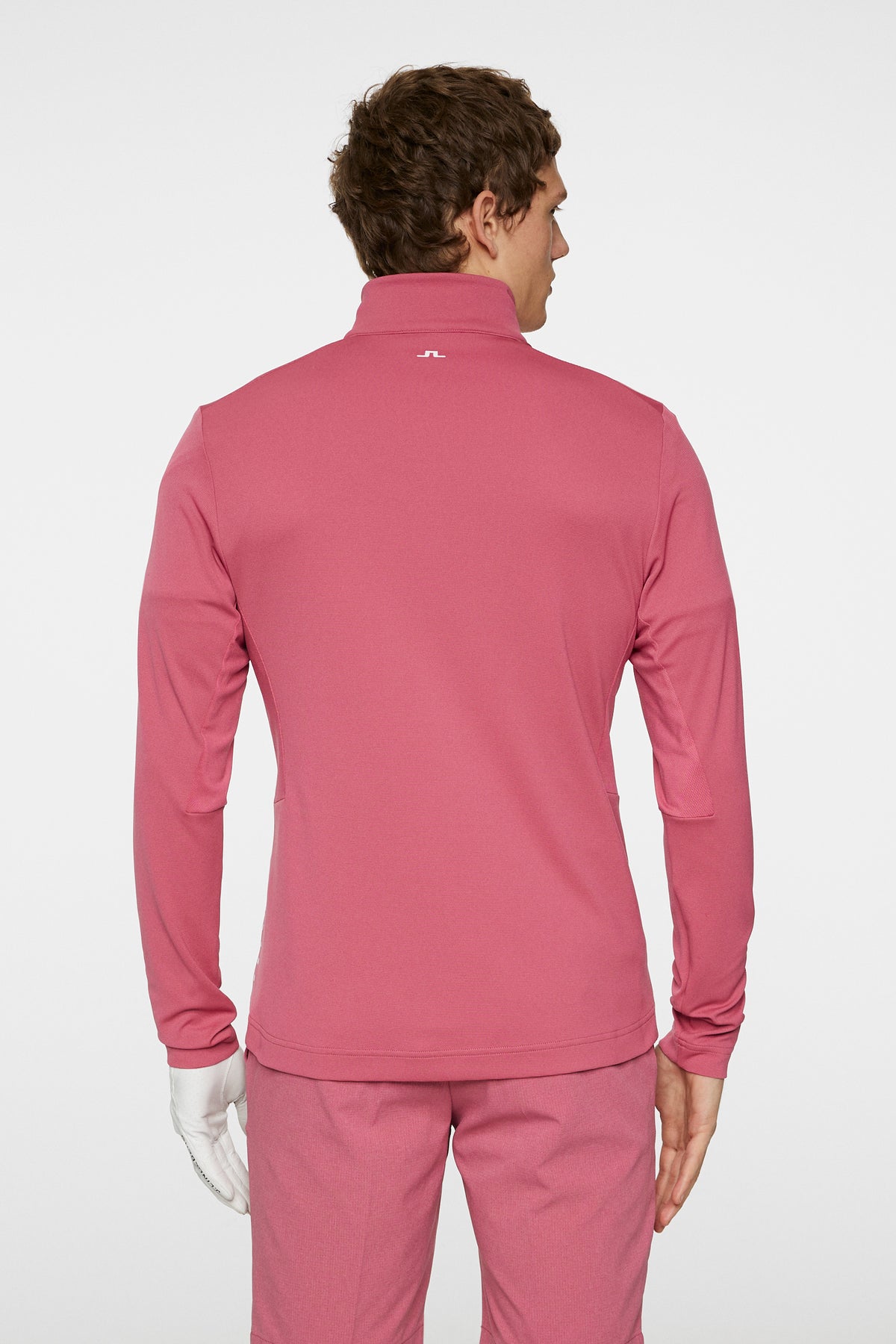 Leon Quarter Zip Mid Layer in Rose Wine by J.Lindeberg