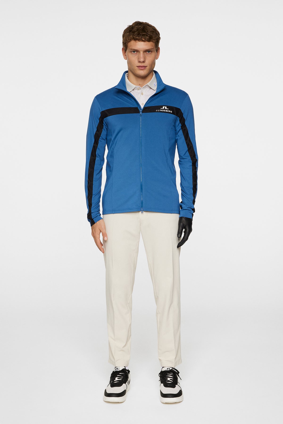 Jarvis Tour Mid Layer in Dark Blue by J.Lindeberg