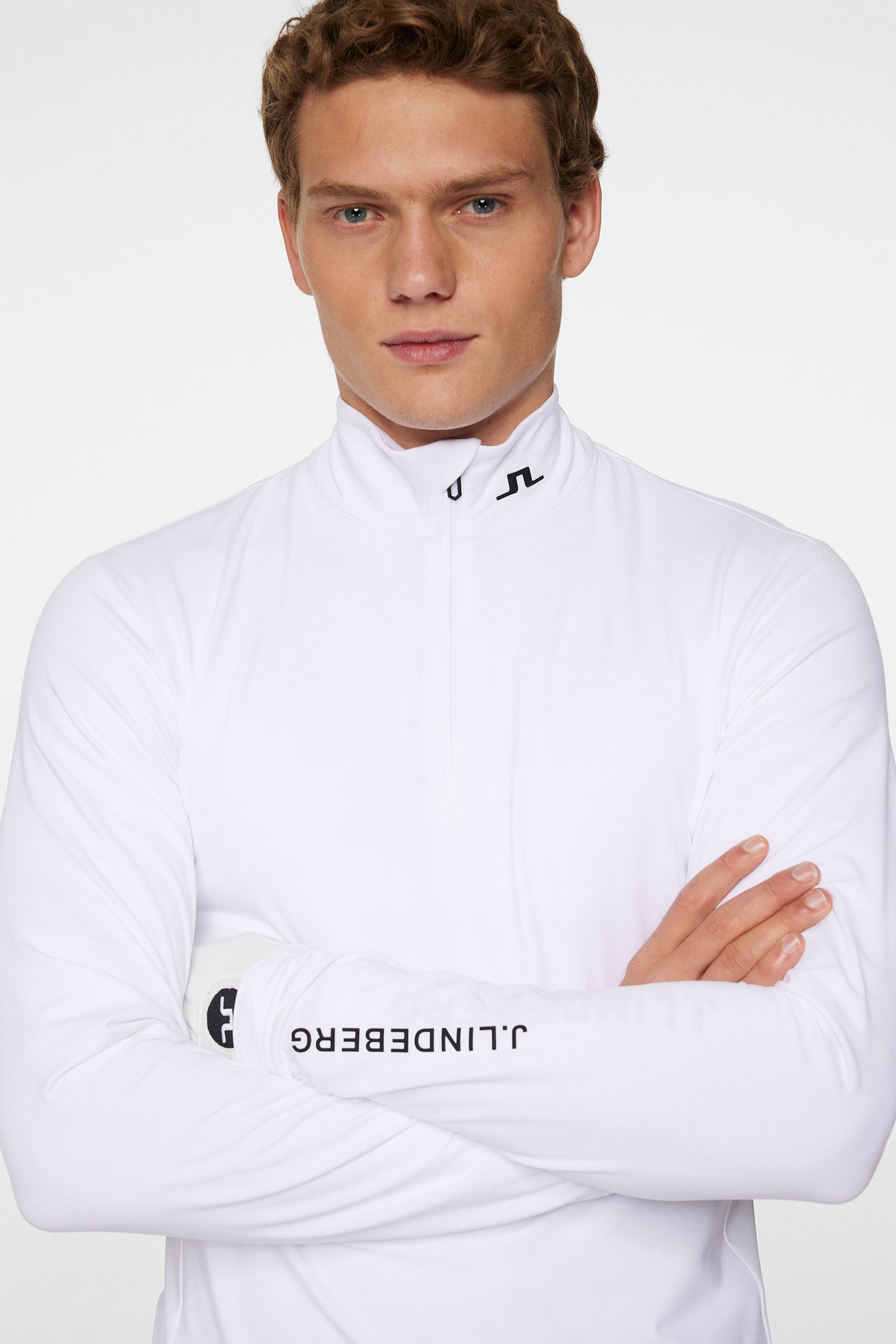 Tour Tech Mid Layer in White by J.Lindeberg