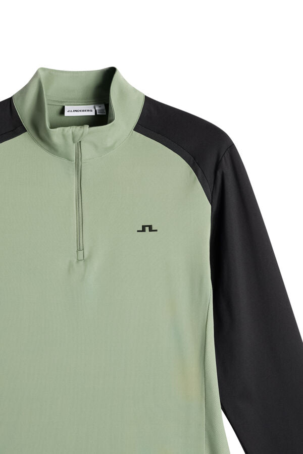 Blake Zip Mid Layer / Hedge Green