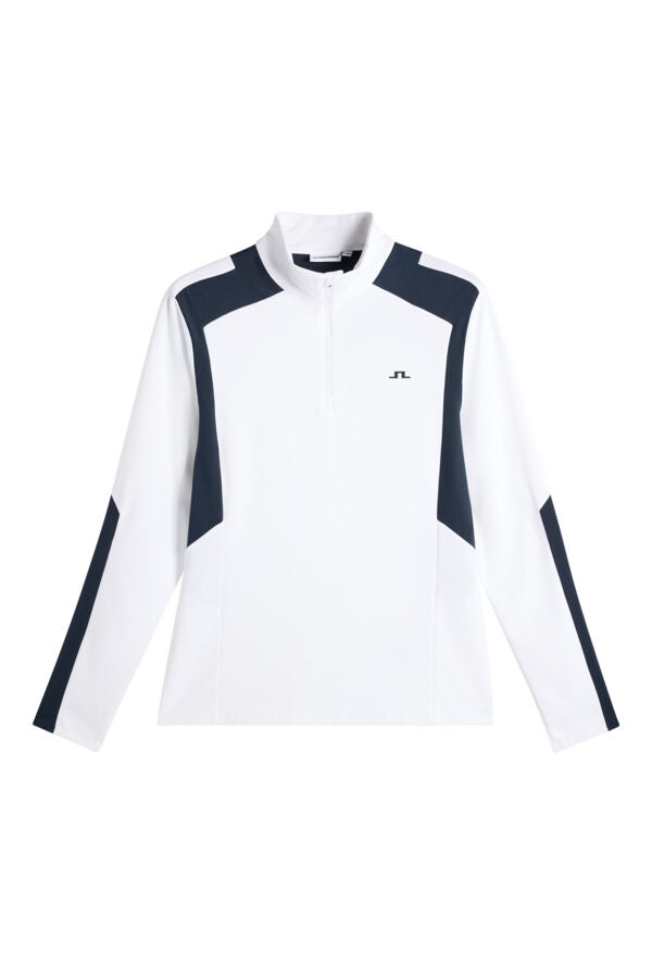 Lukas Quarter Zip Mid Layer / White