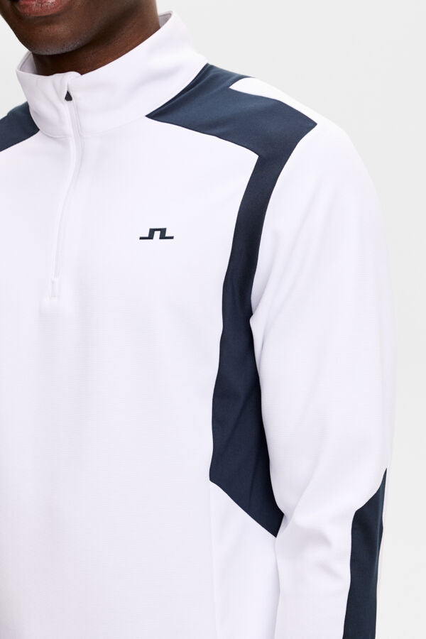 Lukas Quarter Zip Mid Layer / White