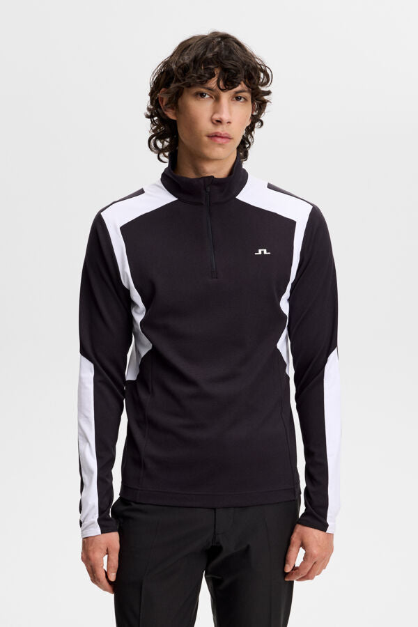 Lukas Quarter Zip Mid Layer / Black