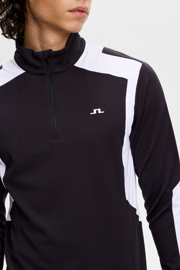 Lukas Quarter Zip Mid Layer / Black