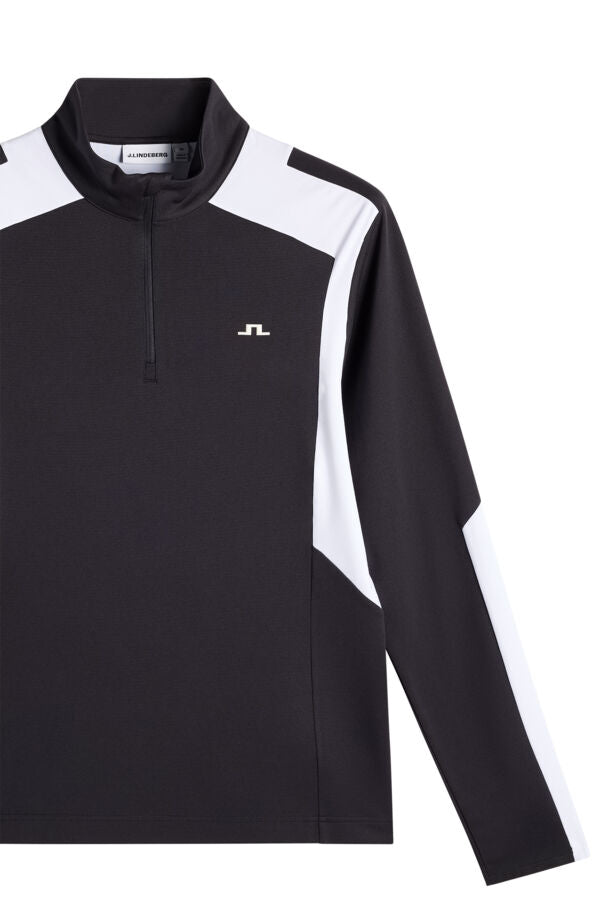 Lukas Quarter Zip Mid Layer / Black
