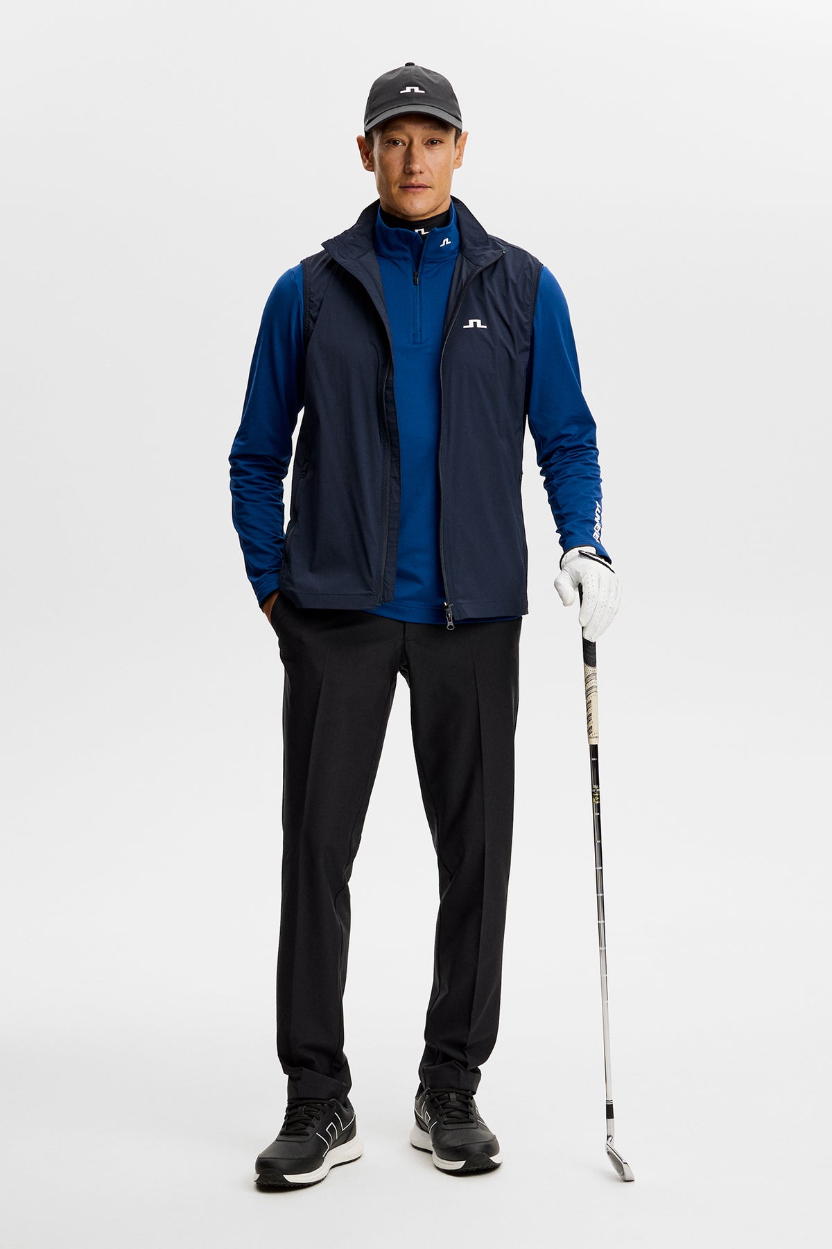 Tour Tech Mid Layer in Estate Blue by J.Lindeberg