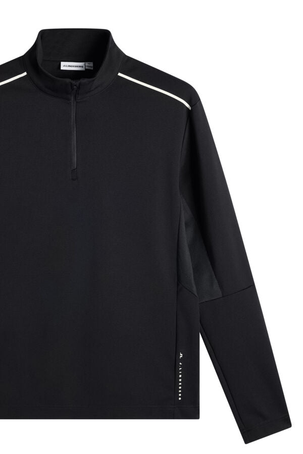 Leon Quarter Zip Mid Layer / Black