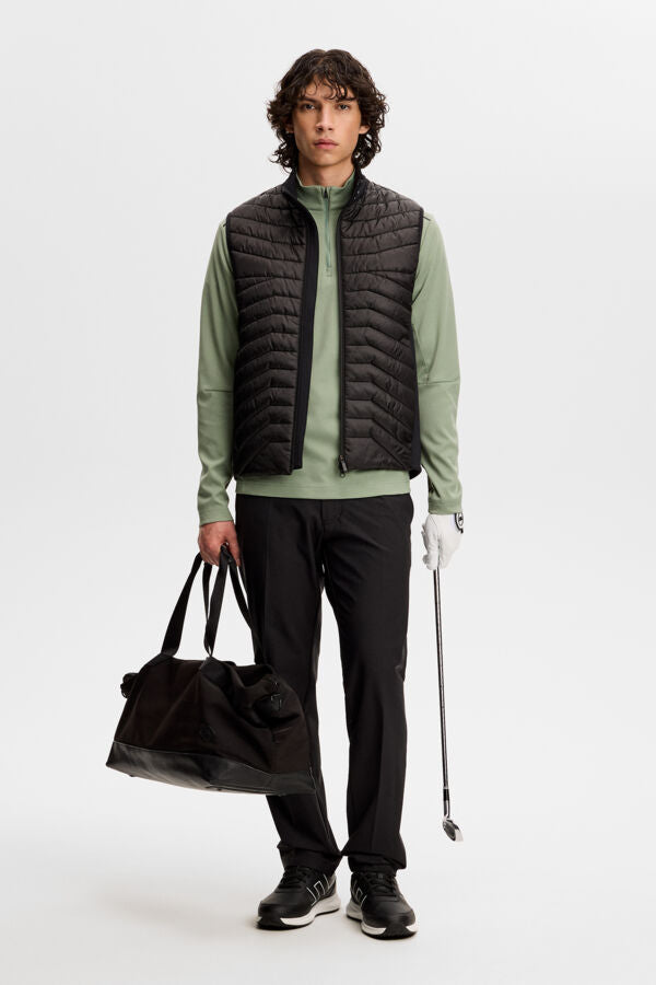Leon Quarter Zip Mid Layer / Hedge Green