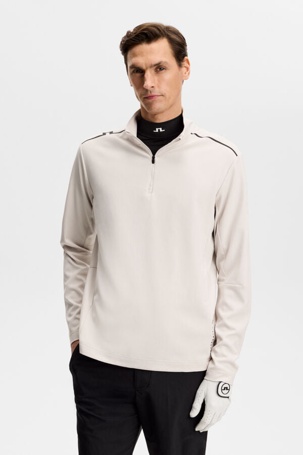 Leon Quarter Zip Mid Layer / Moonbeam