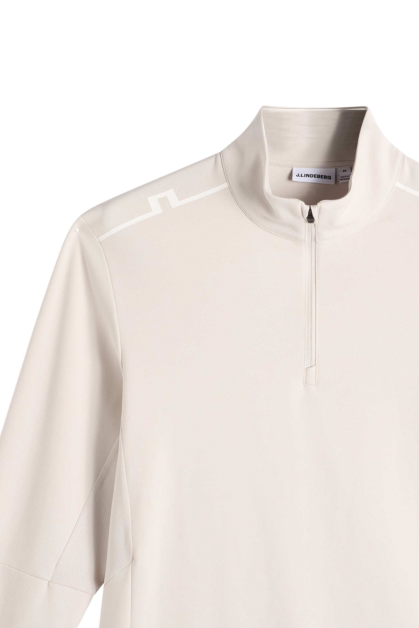 Leon Quarter Zip Mid Layer in Moonbeam by J.Lindeberg