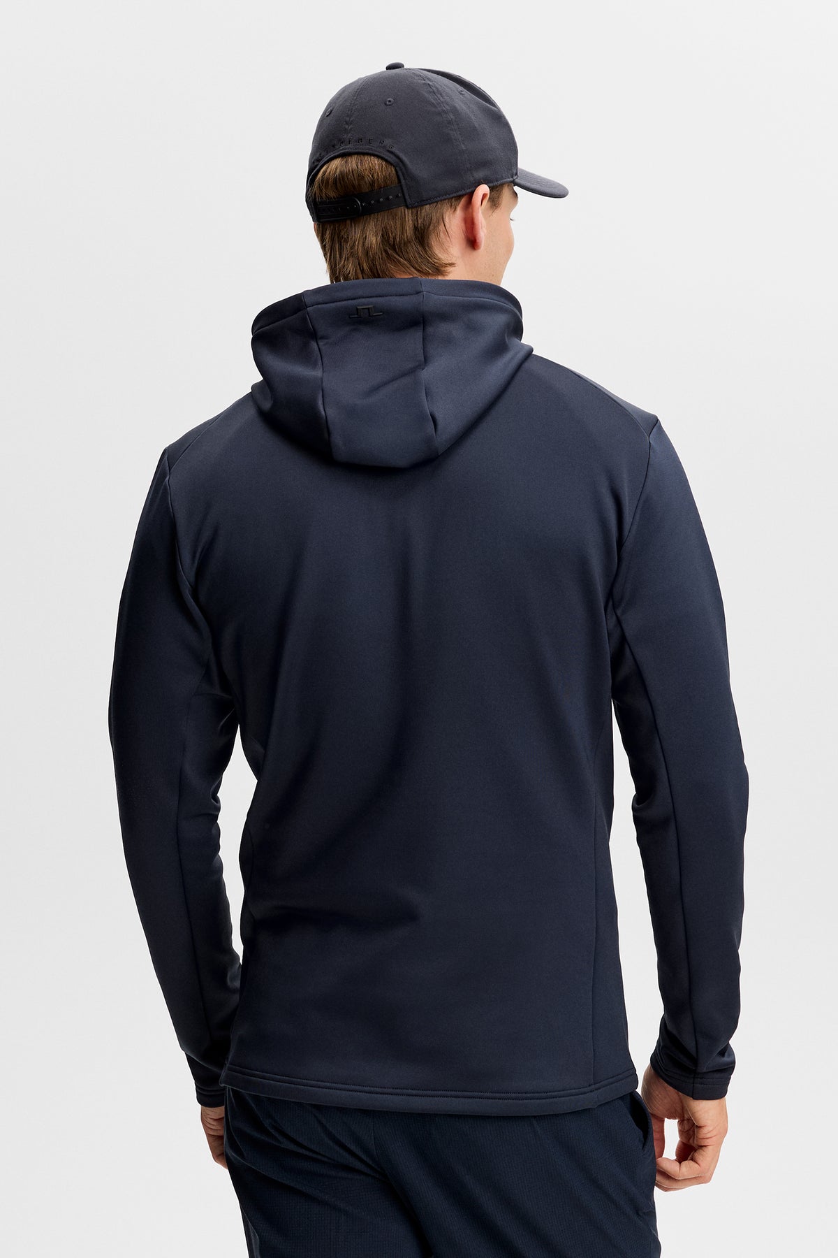 Aerial Quarter Zip Hood in JL Navy by J.Lindeberg