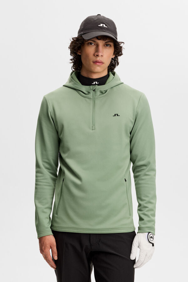 Aerial Quarter Zip Hood / Hedge Green