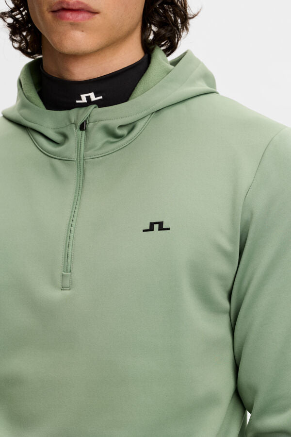 Aerial Quarter Zip Hood / Hedge Green
