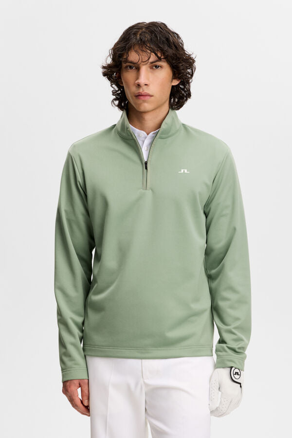 Clide Quarter Zip Mid Layer / Hedge Green