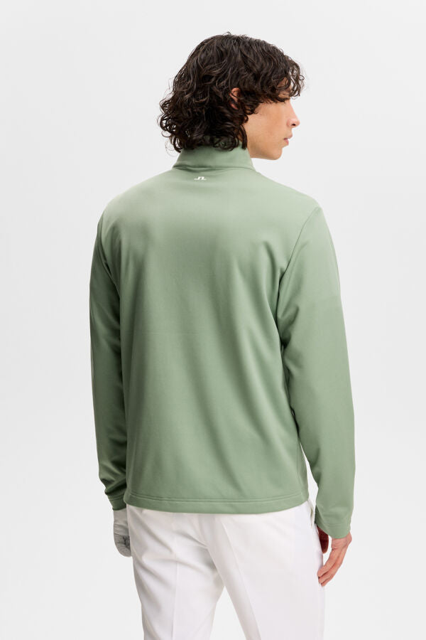 Clide Quarter Zip Mid Layer / Hedge Green