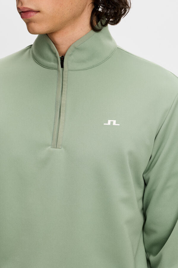 Clide Quarter Zip Mid Layer / Hedge Green