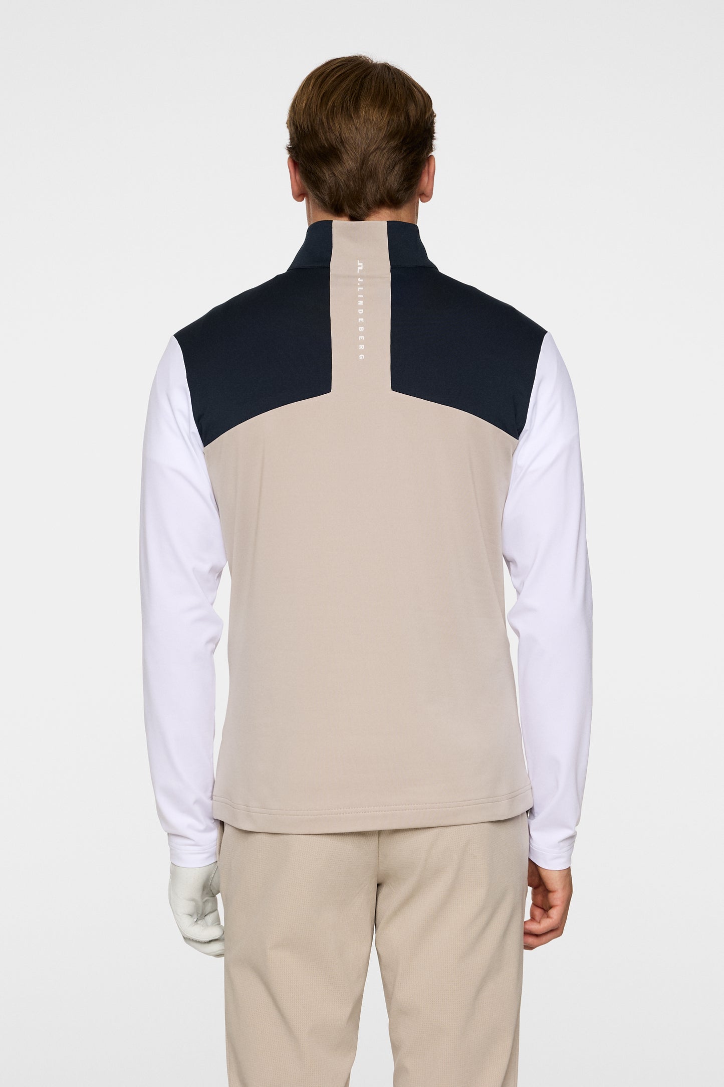 Sasha Mid Layer in Oyster Brown by J.Lindeberg