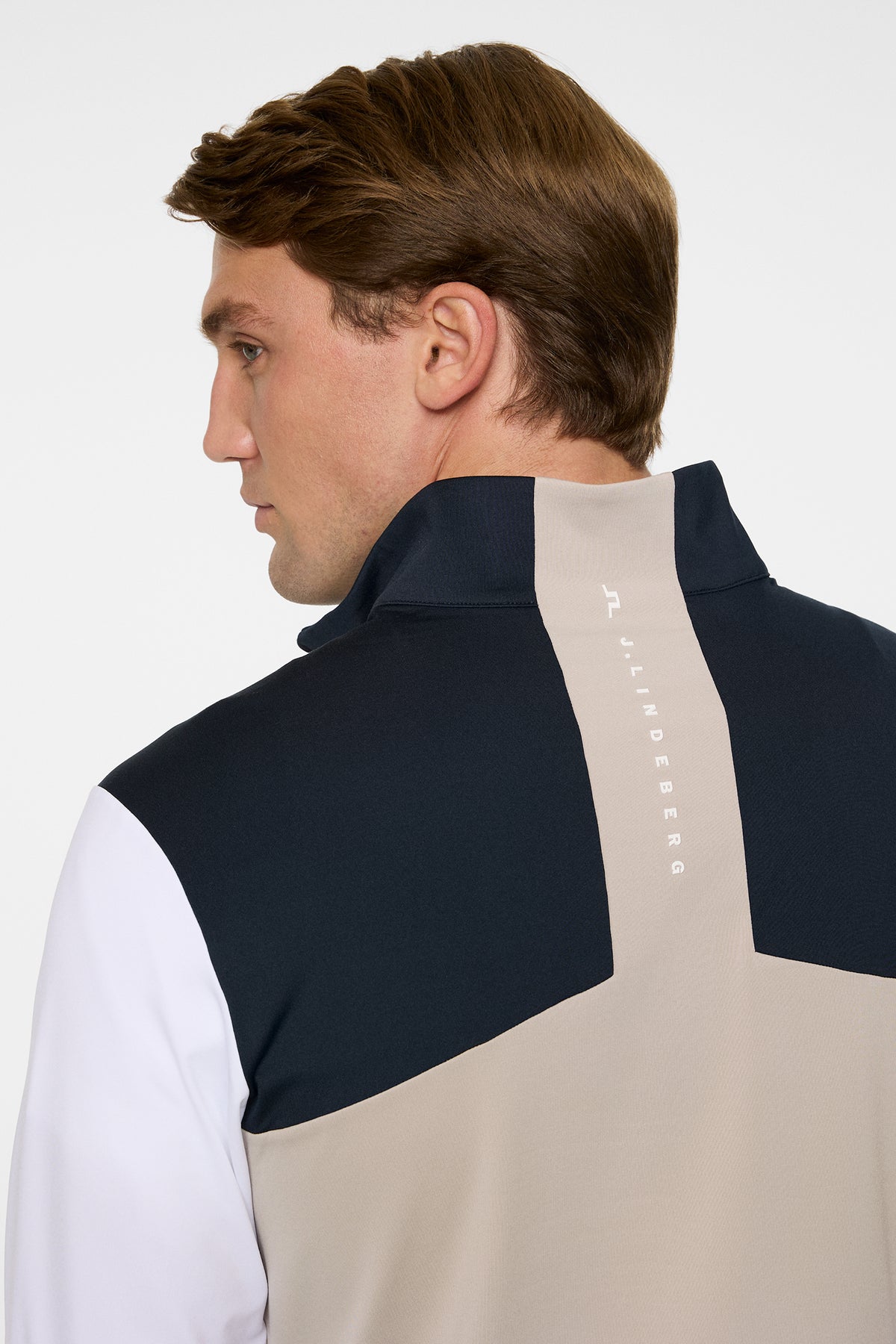 Sasha Mid Layer in Oyster Brown by J.Lindeberg