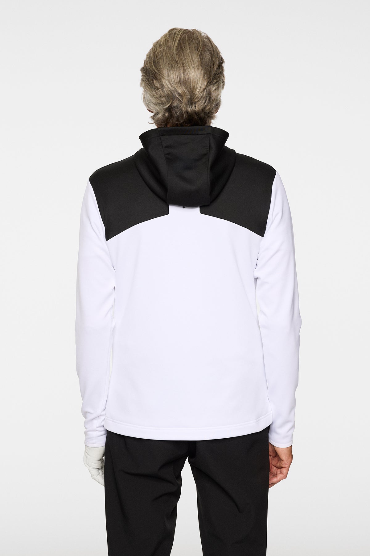 Banks Zip Hood in White by J.Lindeberg